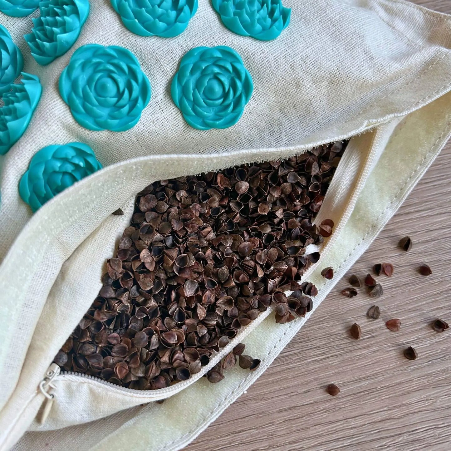 Akupressurmatte und Kissen Natur - Set Wellvanilla